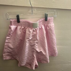 Pink Striped Women's Shorts